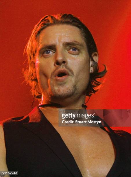 Photo of BOYZONE and Keith DUFFY, Keith Duffy performing on stage