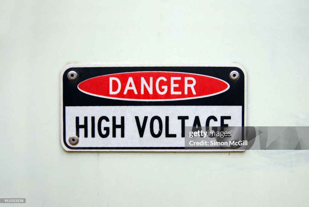 Danger: High Voltage sign