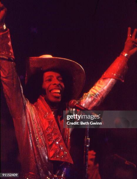 Photo of Sly & The Family STONE and Sly STONE, Sly Stone performing on stage