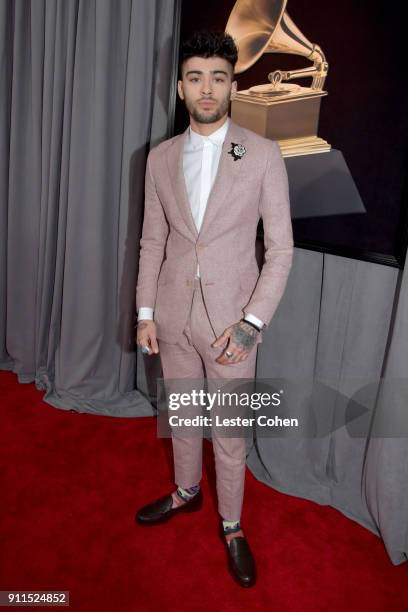 Recording artist Zayn Malik attends the 60th Annual GRAMMY Awards at Madison Square Garden on January 28, 2018 in New York City.