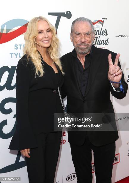 Eloise DeJoria and Paul Mitchell at Steven Tyler and Live Nation presents Inaugural Janie's Fund Gala & GRAMMY Viewing Party at Red Studios on...