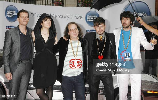 Photo of BOOM BIP and Bryan HOLLON and Cate LE BON and Gruff RHYS and HAR MAR SUPERSTAR and NEON NEON, L-R ?, Cate le Bon, Har Mat Superstar, Gruff...