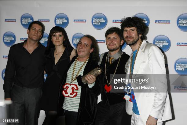 Photo of BOOM BIP and Bryan HOLLON and Cate LE BON and Gruff RHYS and HAR MAR SUPERSTAR and NEON NEON, L-R ?, Cate le Bon, Har Mat Superstar, Gruff...