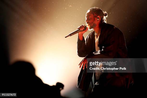 Recording artist Kendrick Lamar attends the 60th Annual GRAMMY Awards at Madison Square Garden on January 28, 2018 in New York City.