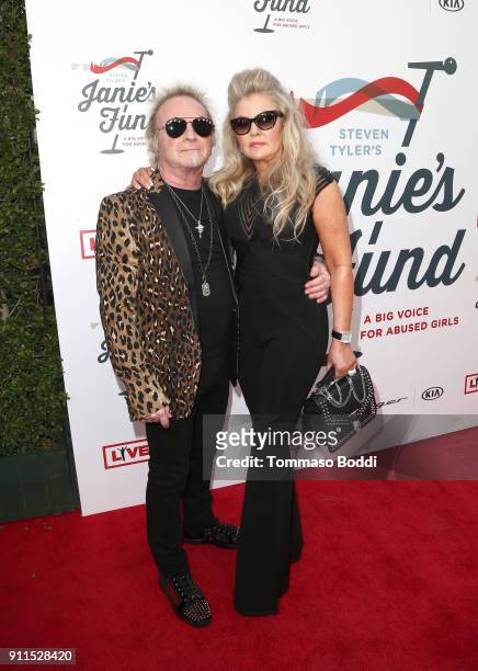 Joey Kramer and Linda Kramer at Steven Tyler and Live Nation presents Inaugural Janie's Fund Gala & GRAMMY Viewing Party at Red Studios on January...