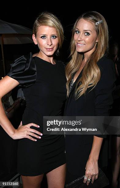 Lo Bosworth and Lauren Conrad both wearing Alice and Olivia at a special event for Alice and Olivia by Stacey Bendet hosted by Neiman Marcus at The...