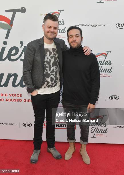 Spencer Smith and Pete Wentz at Steven Tyler and Live Nation presents Inaugural Janie's Fund Gala & GRAMMY Viewing Party at Red Studios on January...