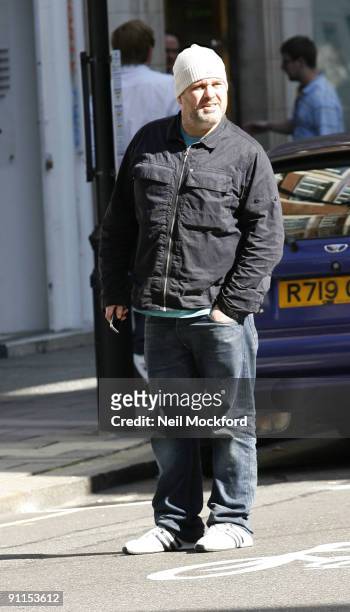 Chris Moyles leaving Radio One on September 25, 2009 in London, England.