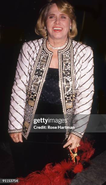 Columnist Liz Smith, at a benefit held at Christie's Auction House in New York, 1998.