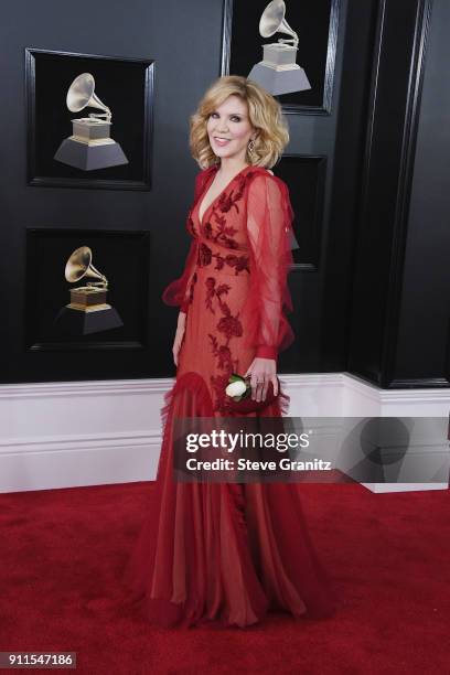 Recording artist Alison Krauss attends the 60th Annual GRAMMY Awards at Madison Square Garden on January 28, 2018 in New York City.