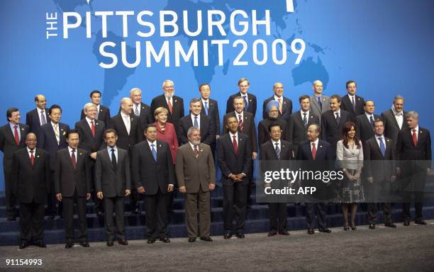 President Barack Obama poses with Brazilian President Luiz Inacio Lula da Silva , Chinese President Hu Jintao , French President Nicolas Sarkozy ,...