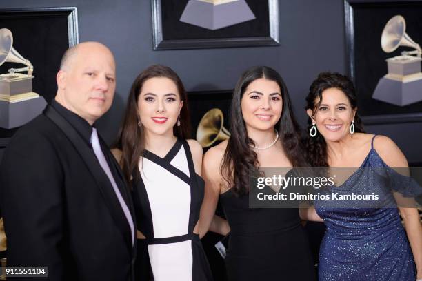 The Recording Academy's Chair of the Board John Poppo and family attend the 60th Annual GRAMMY Awards at Madison Square Garden on January 28, 2018 in...