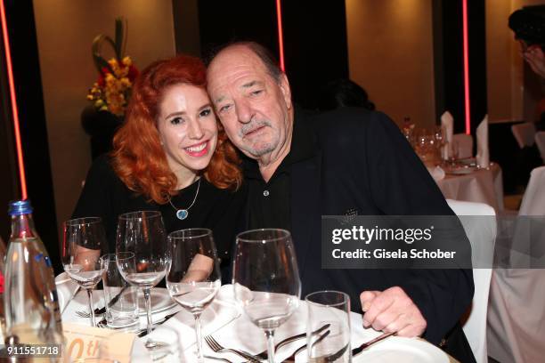 Ralph Siegel and his girlfriend Laura Kaefer during the Lambertz Monday Night pre dinner at Hotel Marriott on January 28, 2018 in Cologne, Germany.