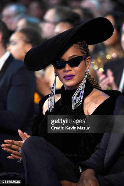 Recording artist Beyonce during the 60th Annual GRAMMY Awards at Madison Square Garden on January 28, 2018 in New York City.