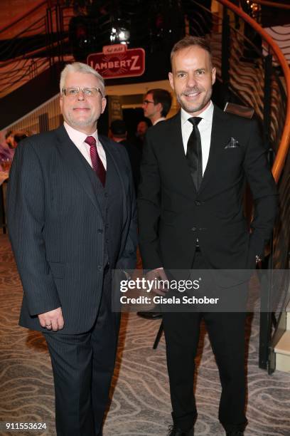 Wilfried Stechow and Markus Hennig during the Lambertz Monday Night pre dinner at Hotel Marriott on January 28, 2018 in Cologne, Germany.