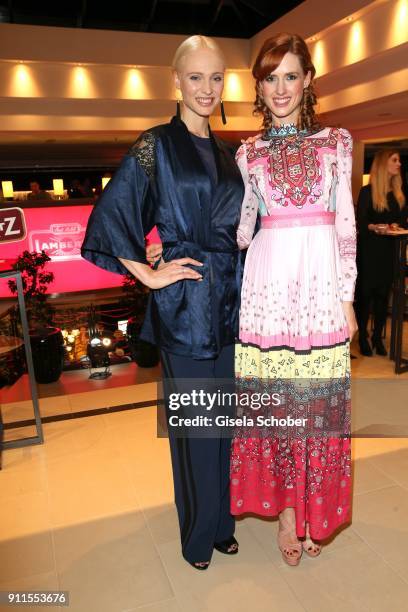 Nele Herrmann and Wilma Elles during the Lambertz Monday Night pre dinner at Hotel Marriott on January 28, 2018 in Cologne, Germany.