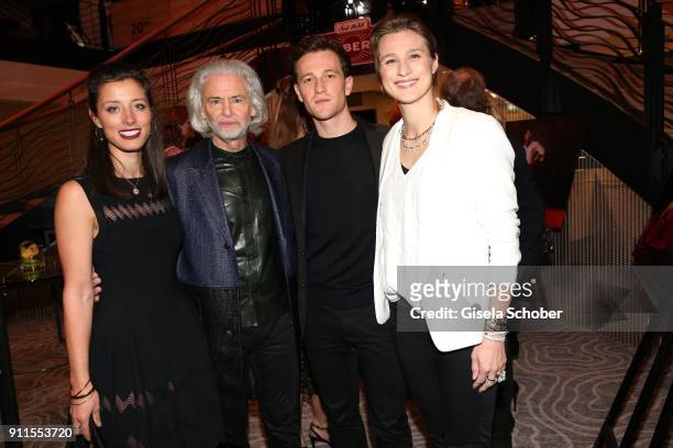 Nora Zetsche, Hermann Buehlbecker, Artjom Gilz, Britta Heidemann during the Lambertz Monday Night pre dinner at Hotel Marriott on January 28, 2018 in...