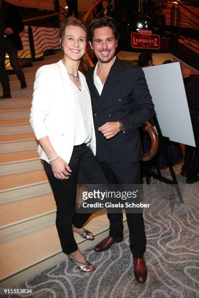 Britta Heidemann and Michael Pichler during the Lambertz Monday Night pre dinner at Hotel Marriott on January 28, 2018 in Cologne, Germany.