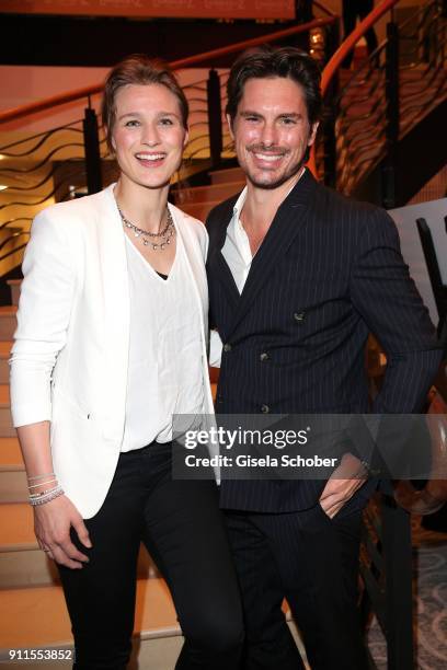 Britta Heidemann and Michael Pichler during the Lambertz Monday Night pre dinner at Hotel Marriott on January 28, 2018 in Cologne, Germany.