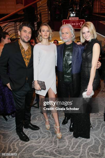 Adam Lasher, Nathalie Mix, Hermann Buehlbecker, Kim Hnizdo during the Lambertz Monday Night pre dinner at Hotel Marriott on January 28, 2018 in...