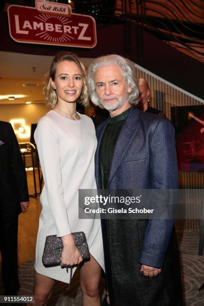 Nathalie Mix and Hermann Buehlbecker, CEO of Lambertz, during the Lambertz Monday Night pre dinner at Hotel Marriott on January 28, 2018 in Cologne,...