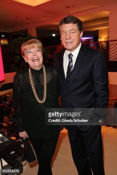 Otto Rehagel and his wife Beate Rehagel during the Lambertz Monday Night pre dinner at Hotel Marriott on January 28, 2018 in Cologne, Germany.