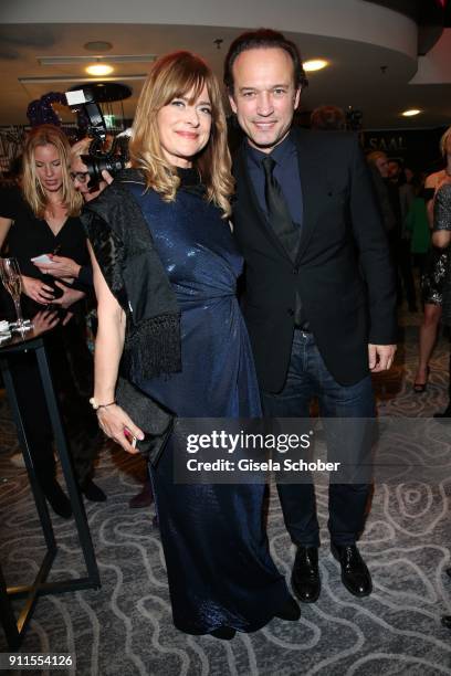 Nastassja Kinski and Vincent Perez during the Lambertz Monday Night pre dinner at Hotel Marriott on January 28, 2018 in Cologne, Germany.