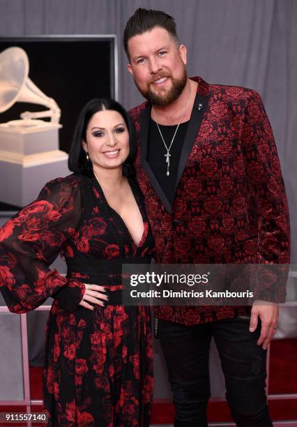 Recording artist Zach Williams and a guest attend the 60th Annual GRAMMY Awards at Madison Square Garden on January 28, 2018 in New York City.