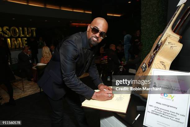 Actor Shamar Moore with the GRAMMY Charities Signings during the 60th Annual GRAMMY Awards at Madison Square Garden on January 28, 2018 in New York...