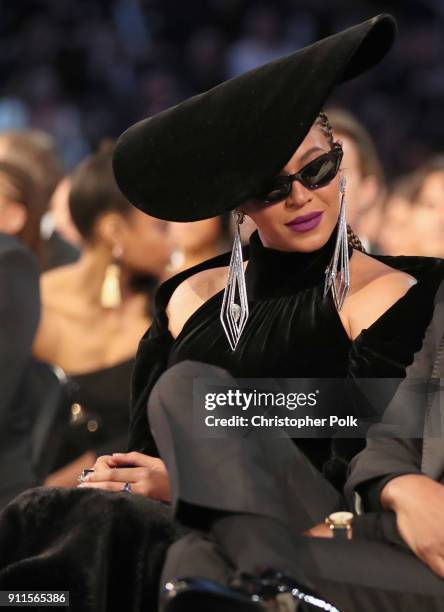 Recording artist Beyonce attends the 60th Annual GRAMMY Awards at Madison Square Garden on January 28, 2018 in New York City.