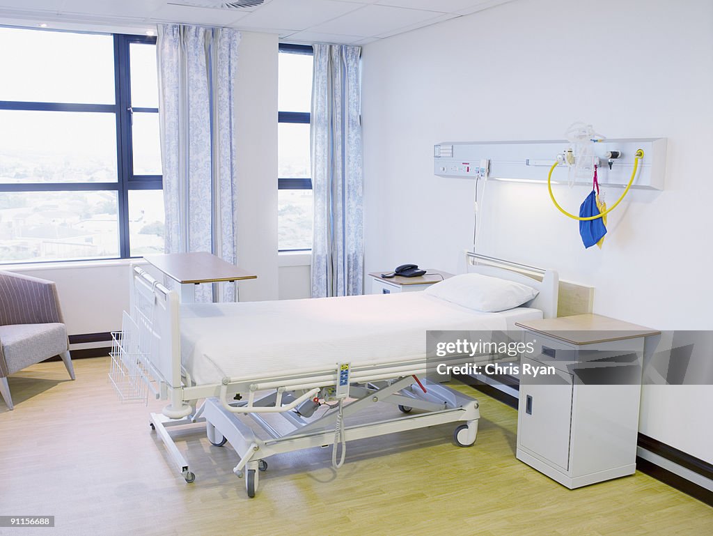 Empty hospital room