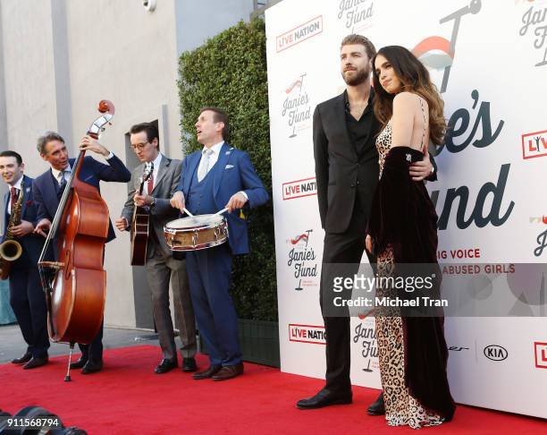 Chelsea Anna Tallarico and Jon Foster arrive to the Steven Tyler and Live Nation presents Inaugural Gala Benefitting Janie's Fund held at Red Studios...