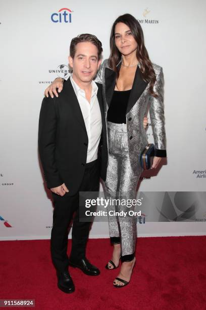 President of Republic Records Charlie Walk and Lauran Walk attend the Universal Music Group's 2018 After Party to celebrate the Grammy Awards...