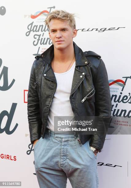 Cody Simpson arrives to the Steven Tyler and Live Nation presents Inaugural Gala Benefitting Janie's Fund held at Red Studios on January 28, 2018 in...