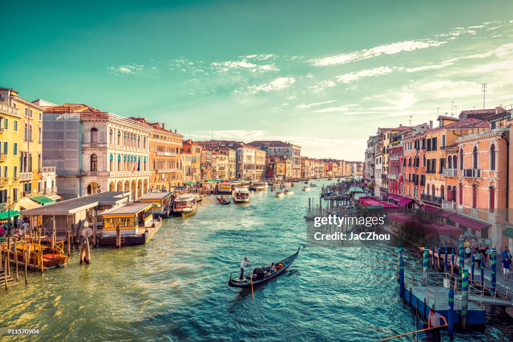 Uitzicht op het Canal Grande van Venetië