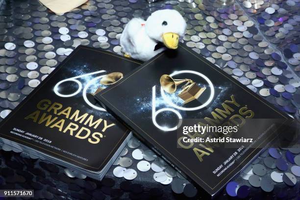 General view at the 60th Annual GRAMMY Awards Celebration at Marriott Marquis Hotel on January 28, 2018 in New York City.