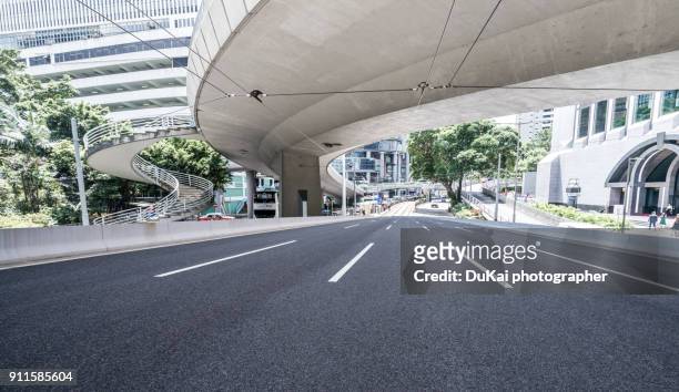the elevated road in central hong kong. - strength tester stock pictures, royalty-free photos & images
