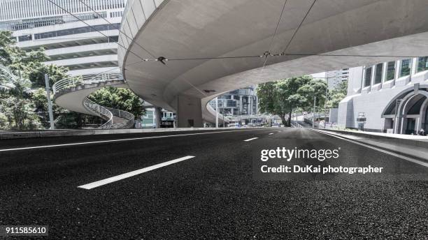 the elevated road in central hong kong. - strength tester stock pictures, royalty-free photos & images