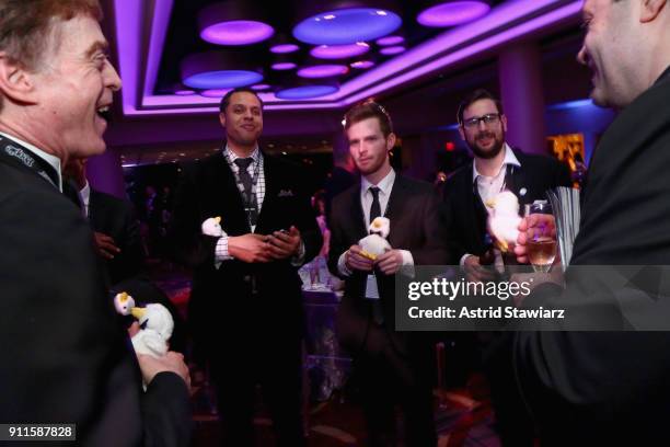 Guests attend the 60th Annual GRAMMY Awards Celebration at Marriott Marquis Hotel on January 28, 2018 in New York City.