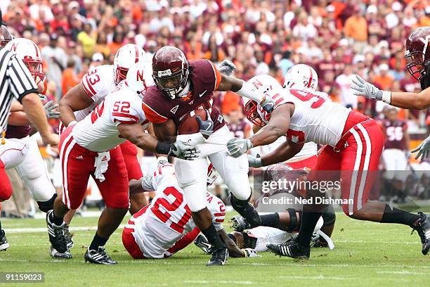 Running back Ryan Williams of the Virginia Tech University Hokies runs with the ball against the University of Nebraska Cornhuskers on September 19,...