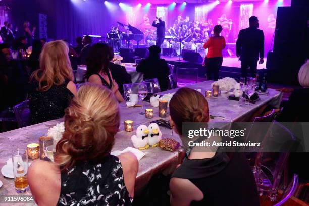 Guests attend the 60th Annual GRAMMY Awards Celebration at Marriott Marquis Hotel on January 28, 2018 in New York City.