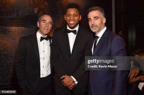 Monte Lipman, Chris Blue, and Avery Lipman attends the Universal Music Group's 2018 After Party to celebrate the Grammy Awards presented by American...