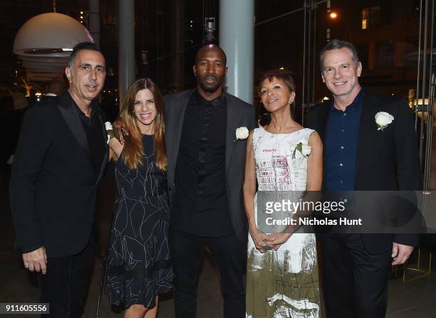 President Sylvia Rhone and Epic Records Senior Executive Team attend the Sony Music Entertainment 2018 Post-Grammy Reception on January 28, 2018 in...