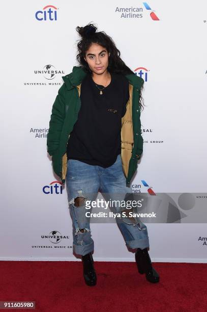 Jessie Reyez attends the Universal Music Group's 2018 After Party to celebrate the Grammy Awards presented by American Airlines and Citi at Spring...
