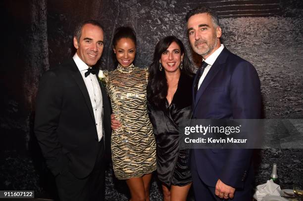 Monte Lipman, Angelina Lipman, Janet Lipman, and Avery Lipman attend the Universal Music Group's 2018 After Party to celebrate the Grammy Awards...
