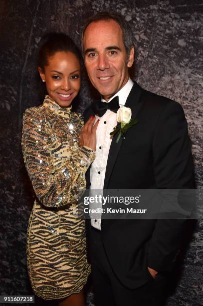 Angela Davis and Chairman/CEO of Republic Records Monte Lipman attends the Universal Music Group's 2018 After Party to celebrate the Grammy Awards...