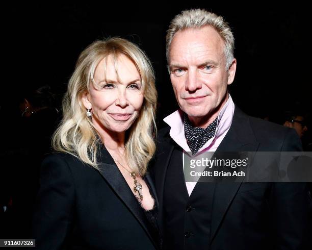 Trudie Styler and Sting attend the Universal Music Group's 2018 After Party to celebrate the Grammy Awards presented by American Airlines and Citi at...