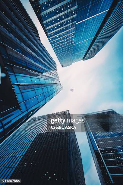 modern office architecture - skyscraper abstract stock pictures, royalty-free photos & images