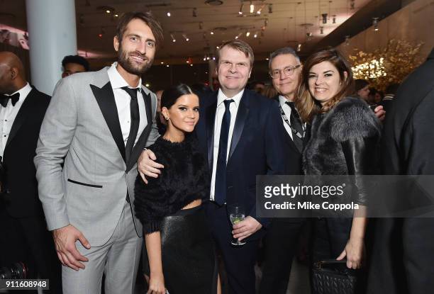 Musical artists Ryan Hurd and Maren Morris, CEO of Sony Music Entertainment Rob Stringer, Chairman and CEO of Sony Music Nashville Randy Goodman, and...