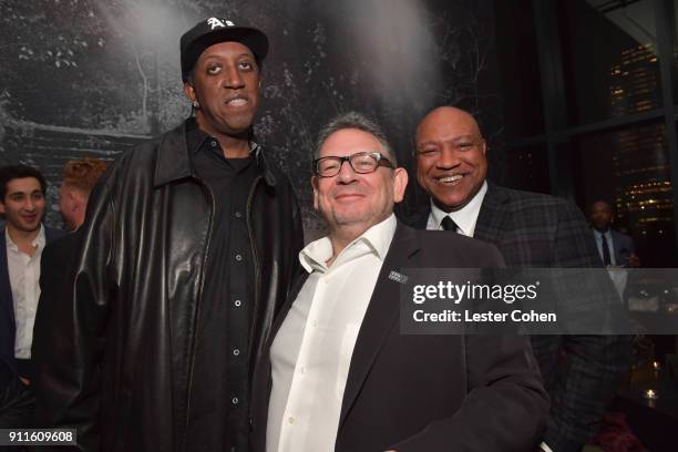 Ronald 'Slim' Williams, Chairman and CEO of UMG Sir Lucian Grainge attend the Universal Music Group's 2018 After Party To Celebrate the Grammy Awards...